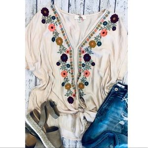 Boutique embroidered top